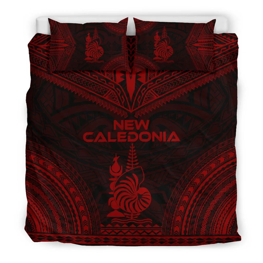New Caledonia Polynesian Chief Duvet Cover Set - Red Version