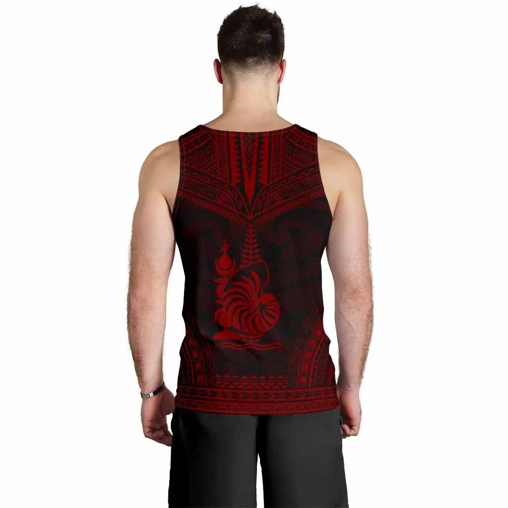 New Caledonia Men Tank Top - Polynesian Chief Red Version