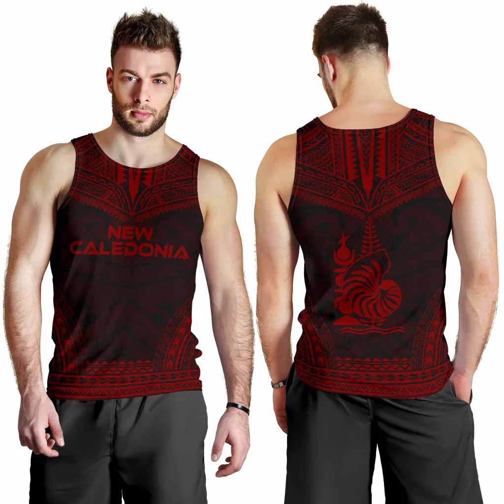 New Caledonia Men Tank Top - Polynesian Chief Red Version