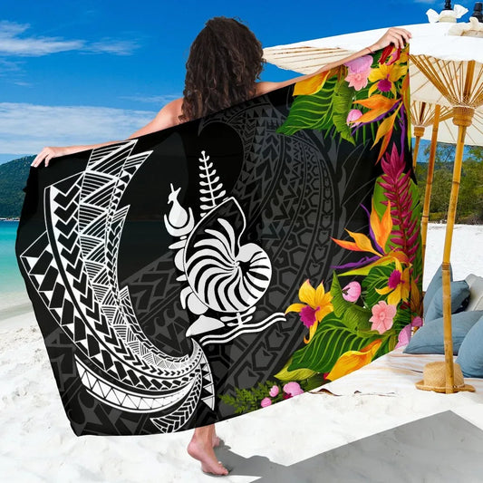 New Caledonia Sarong - Seal Spiral Polynesian Patterns
