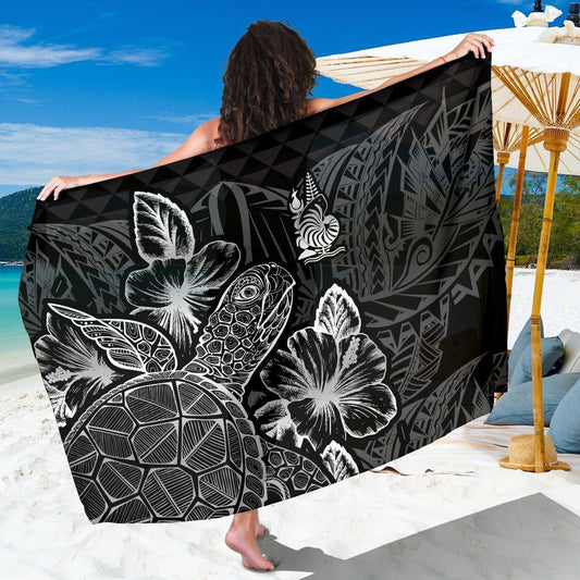 New Caledonia Sarong - Turtle Hibiscus Pattern