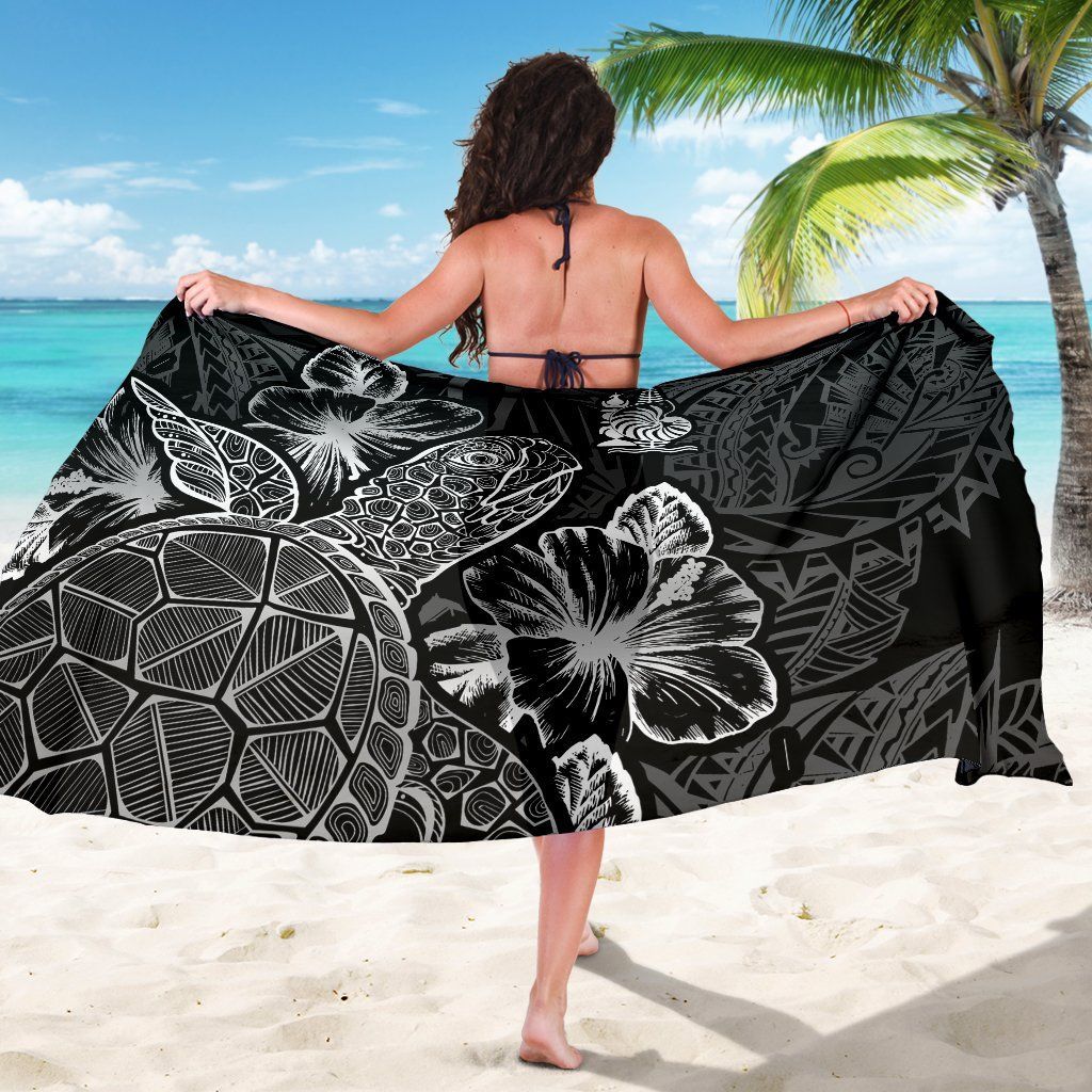 New Caledonia Sarong - Turtle Hibiscus Pattern