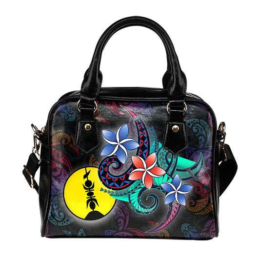 New Caledonia Shoulder Handbag - Plumeria Flowers Style
