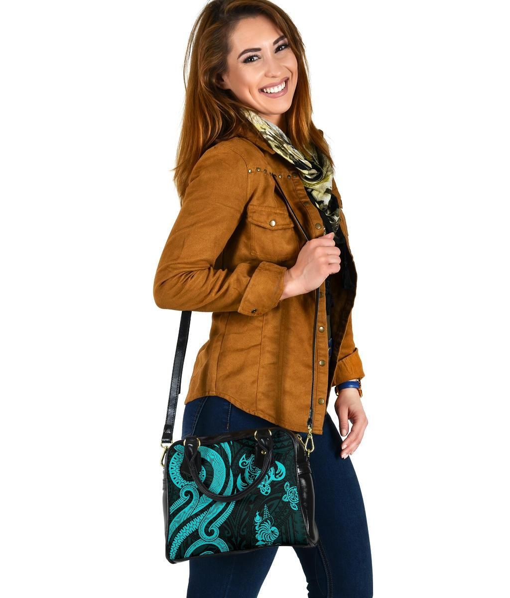 New Caledonia Shoulder Handbag - Turquoise Tentacle Turtle