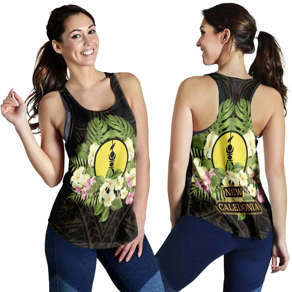 New Caledonia Women Racerback Tank - Polynesian Gold Patterns Collection