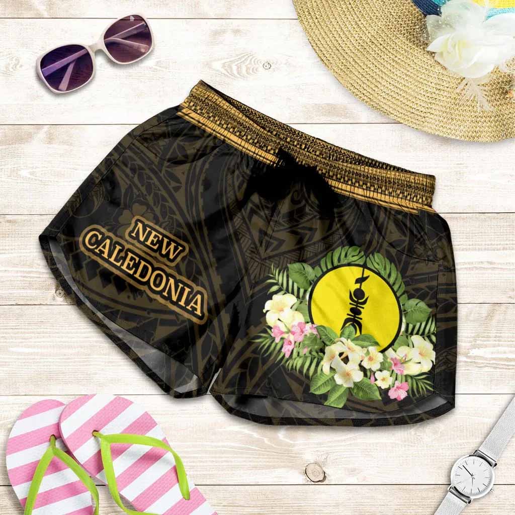 New Caledonia Women Shorts - Polynesian Gold Patterns Collection