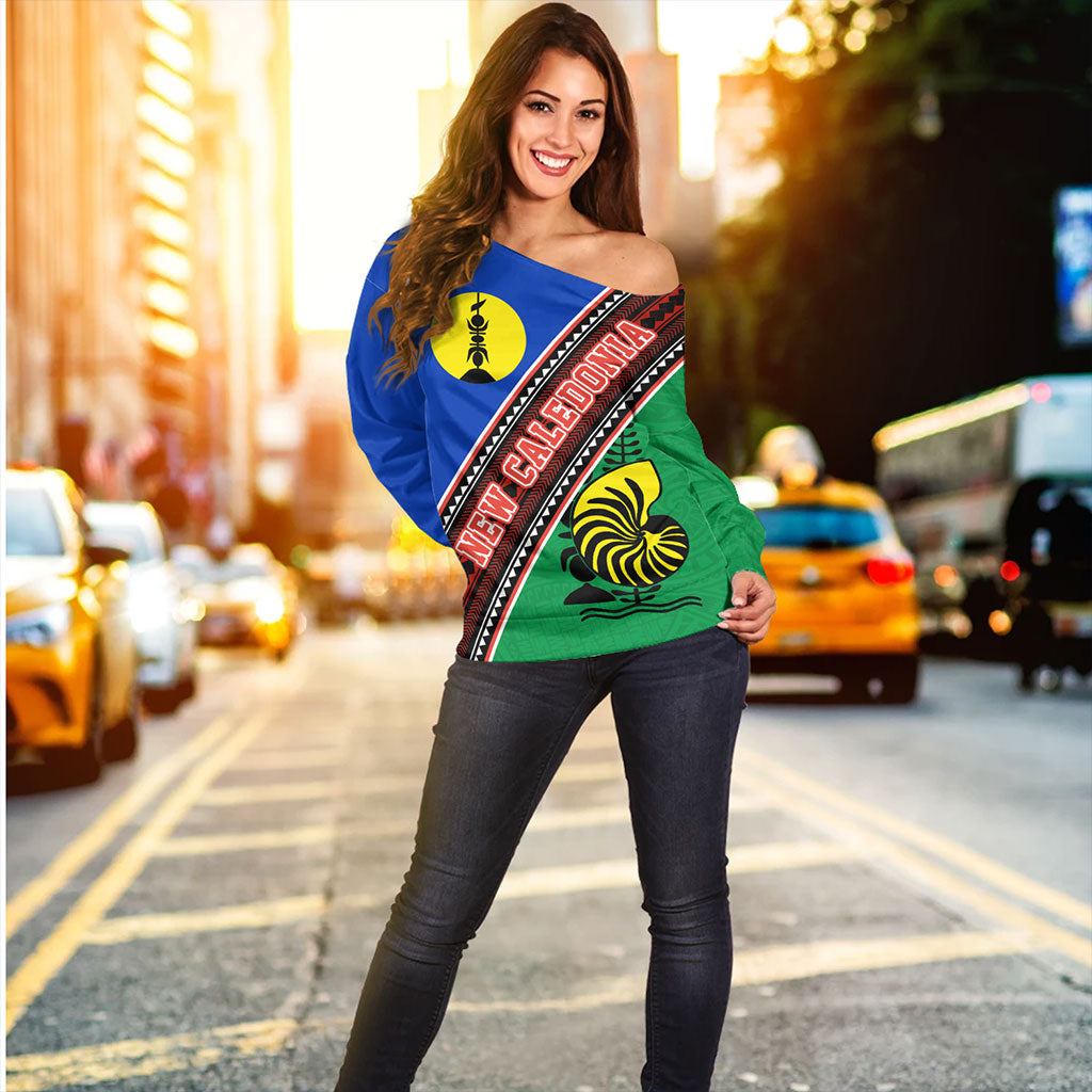 New Caledonia Women Tank Flag And Coat Of Arms