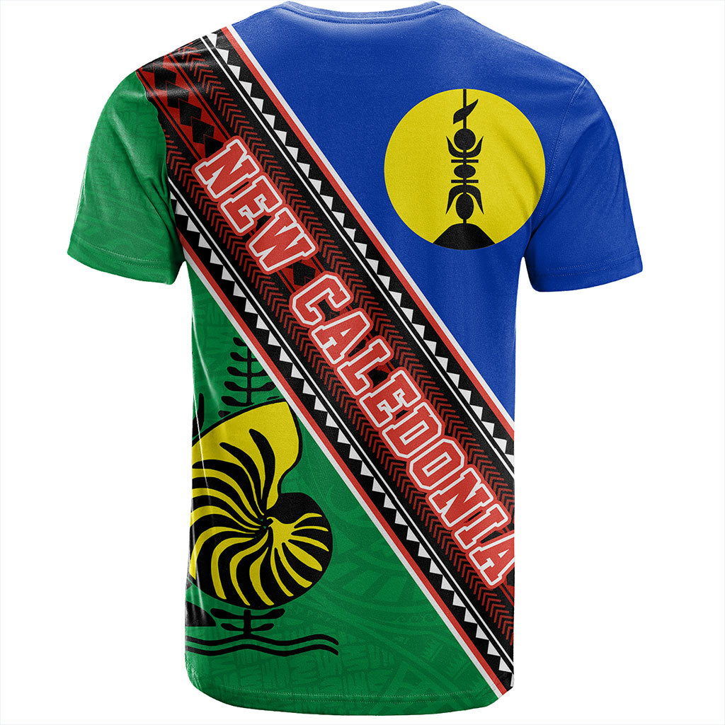 New Caledonia T-Shirt Flag And Coat Of Arms
