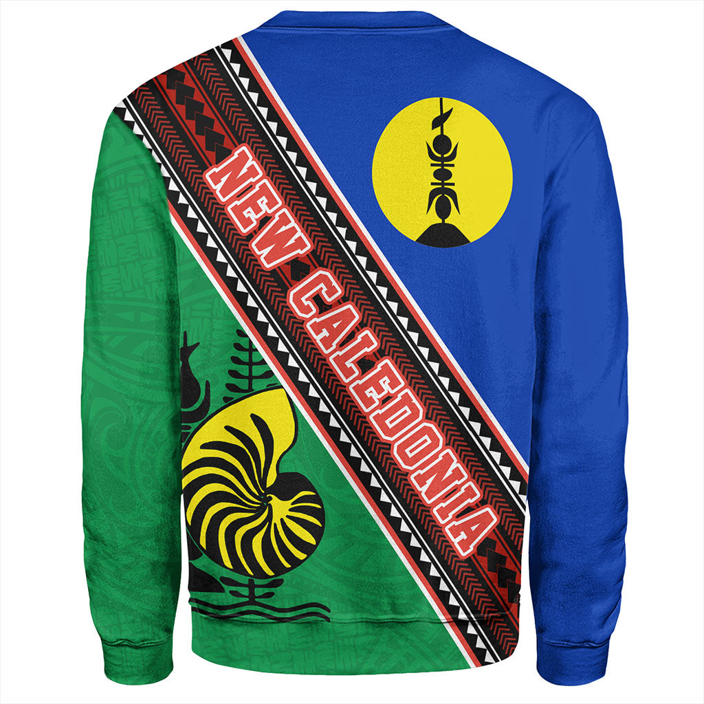 New Caledonia Sweatshirt Flag And Coat Of Arms