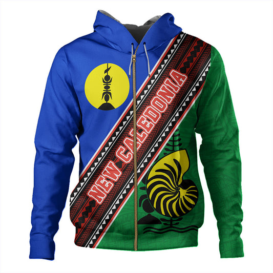 New Caledonia Hoodie Flag And Coat Of Arms