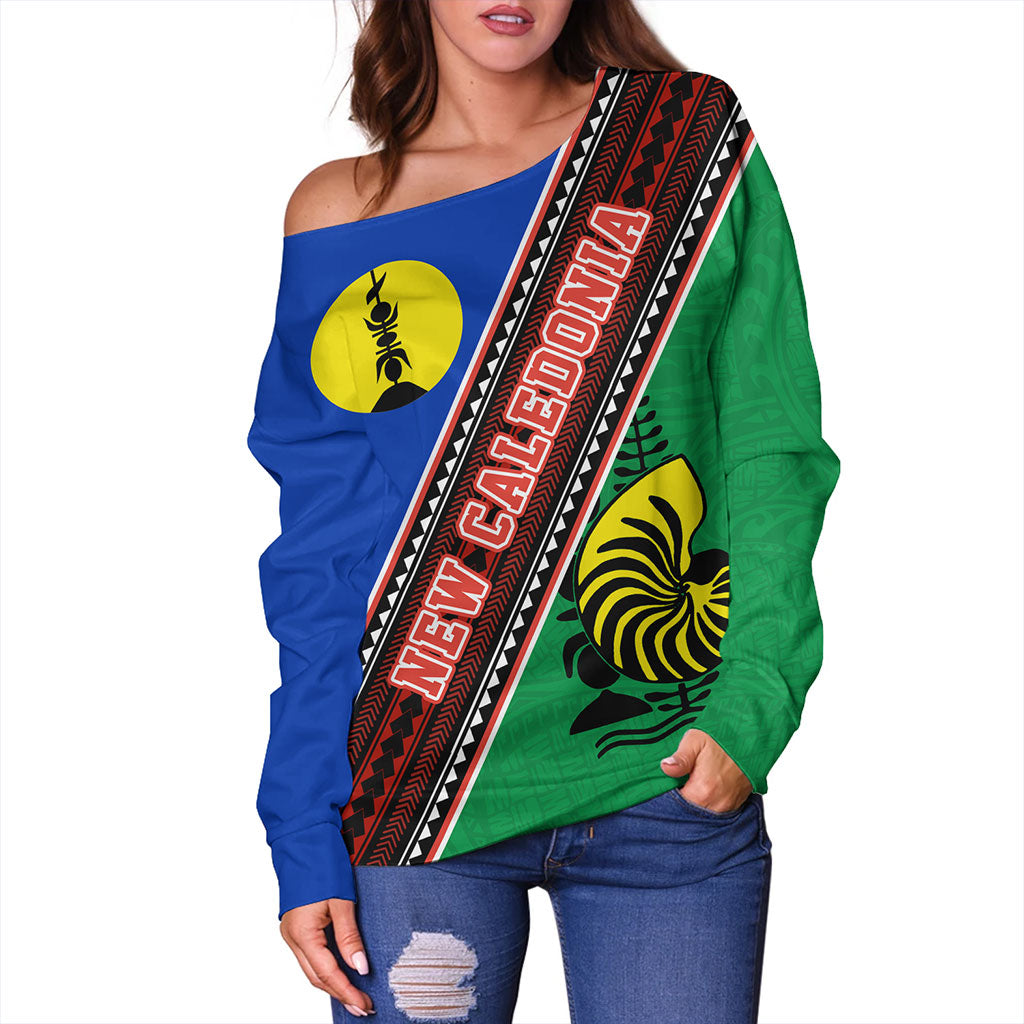 New Caledonia Women Tank Flag And Coat Of Arms