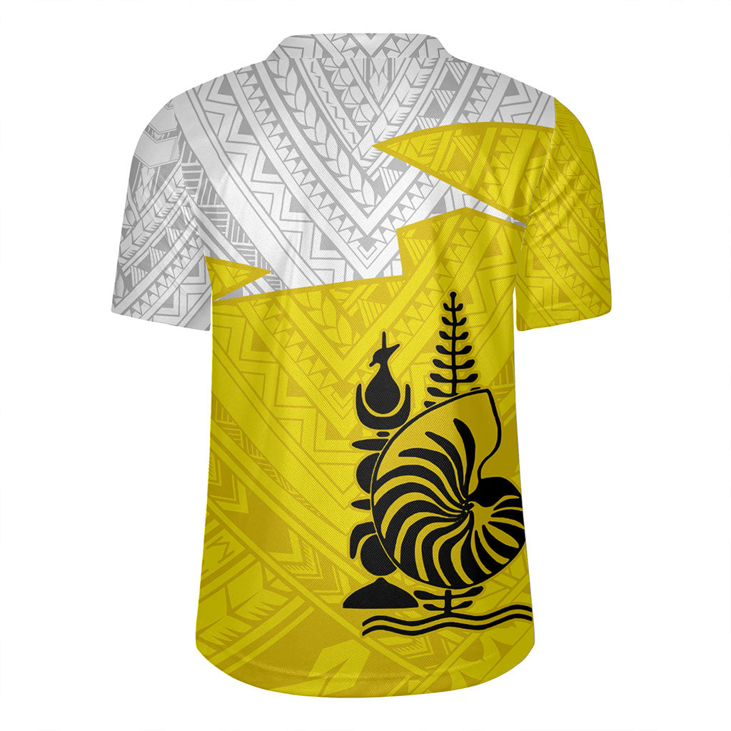 New Caledonia Rugby Jersey Polynesian Tattoo Flag And Coat Of Arms