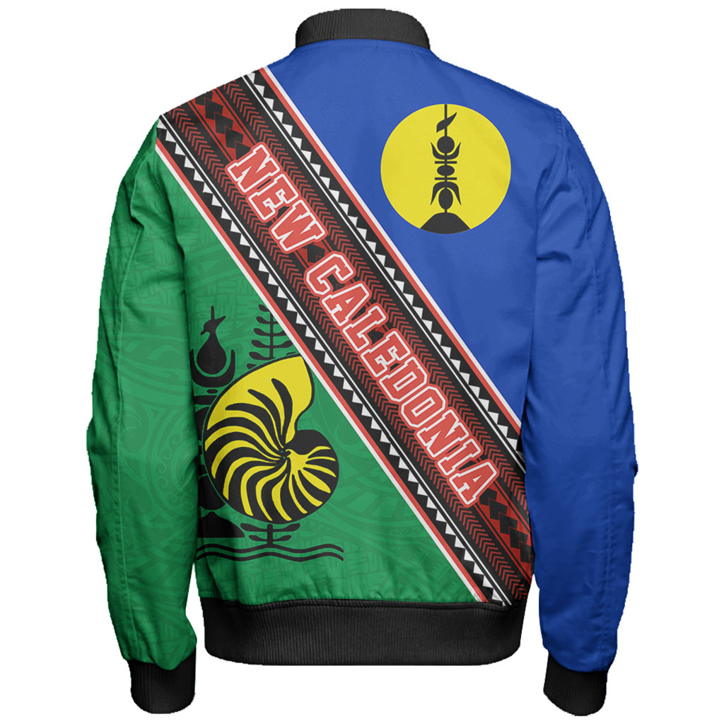 New Caledonia Bomber Jacket Flag And Coat Of Arms