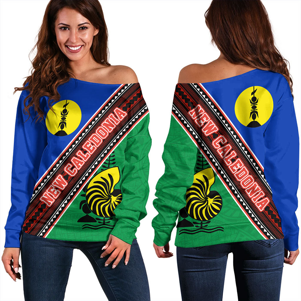 New Caledonia Women Tank Flag And Coat Of Arms