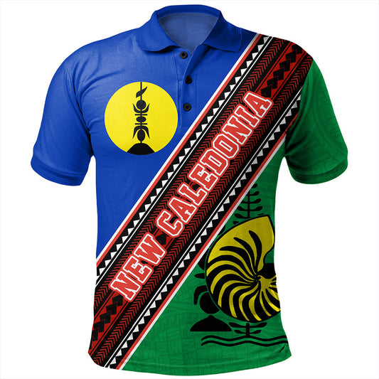 New Caledonia Polo Shirt Flag And Coat Of Arms