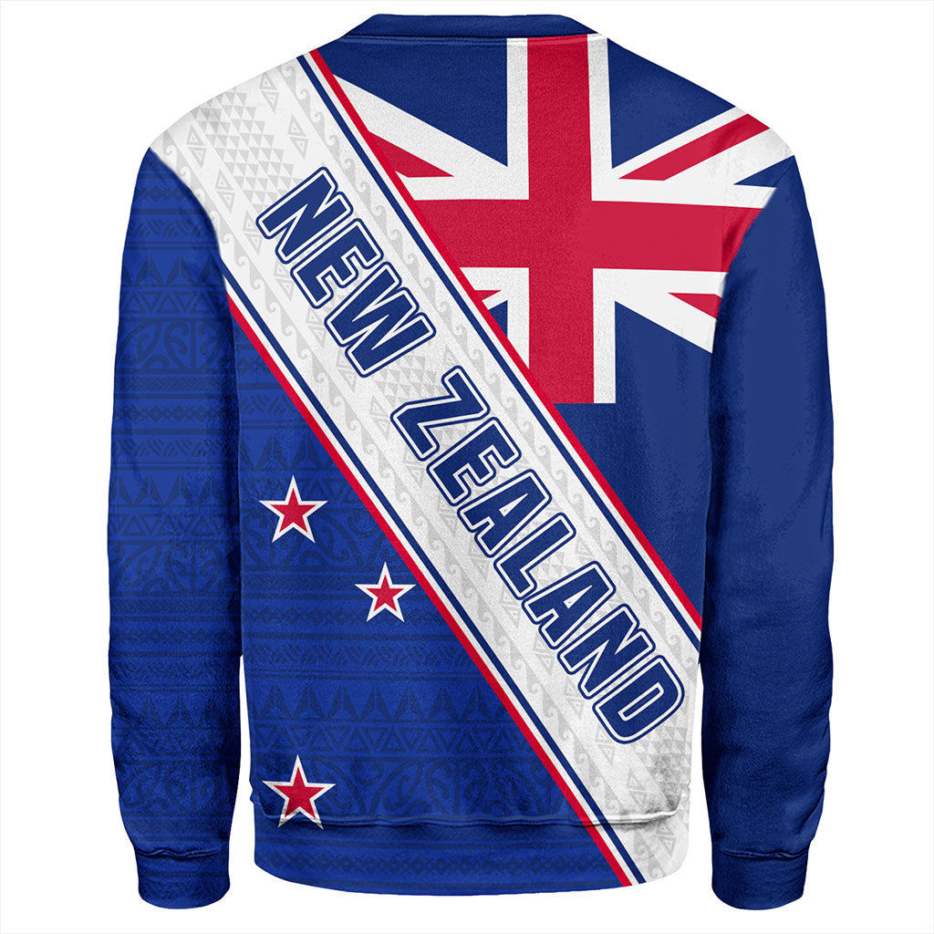 New Zealand Sweatshirt Maori Tribal Flag Traditional