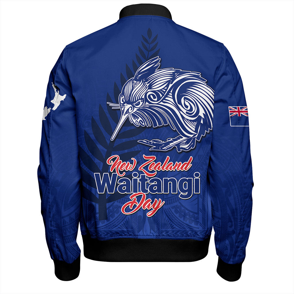 New Zealand Bomber Jacket Waitangi Day Flag Kiwi Bird Style