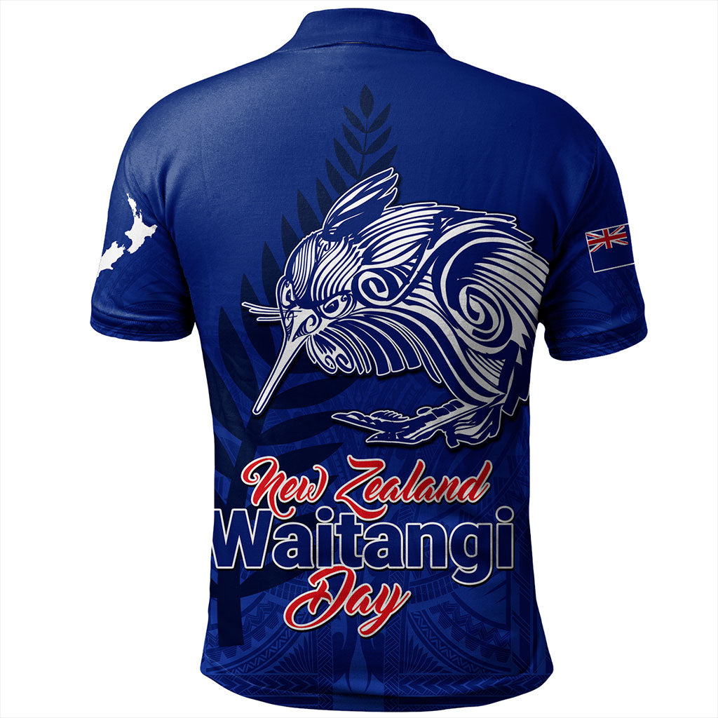 New Zealand Polo Shirt Waitangi Day Flag Kiwi Bird Style