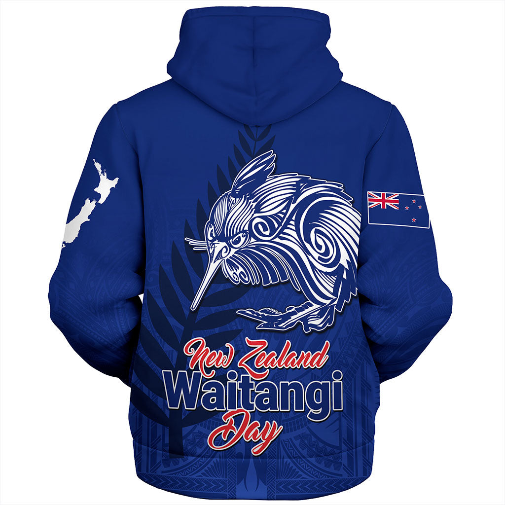 New Zealand Sherpa Hoodie Waitangi Day Flag Kiwi Bird Style