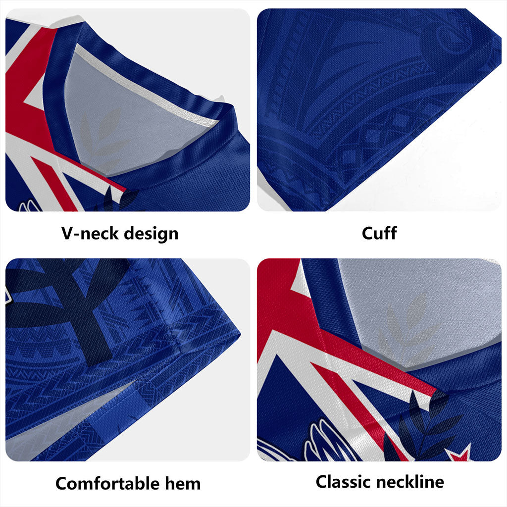 New Zealand Rugby Jersey Waitangi Day Flag Kiwi Bird Style