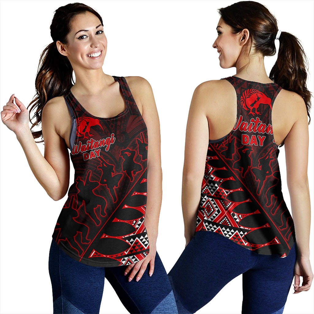 New Zealand Women Tank Maori Tribal Siver Fern Waitangi Day