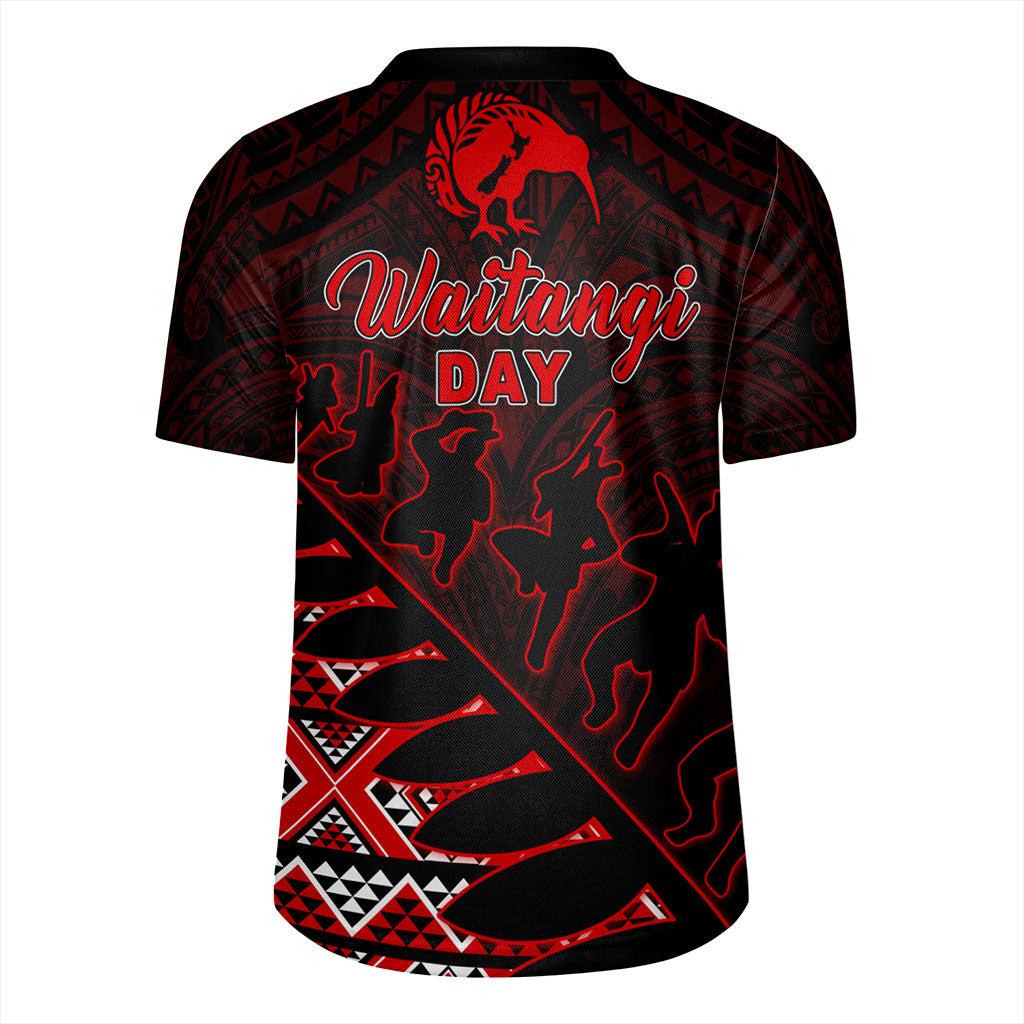 New Zealand Rugby Jersey Maori Tribal Siver Fern Waitangi Day
