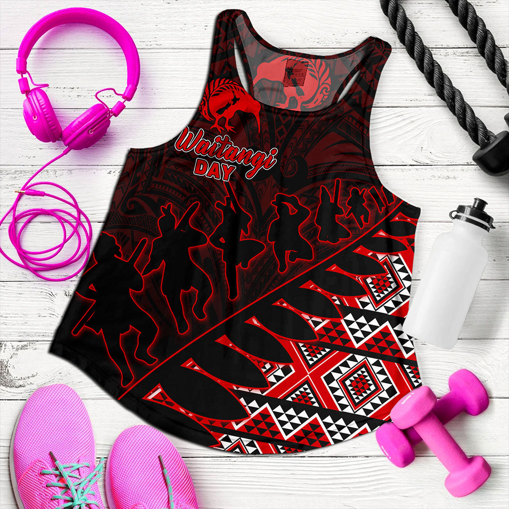 New Zealand Women Tank Maori Tribal Siver Fern Waitangi Day