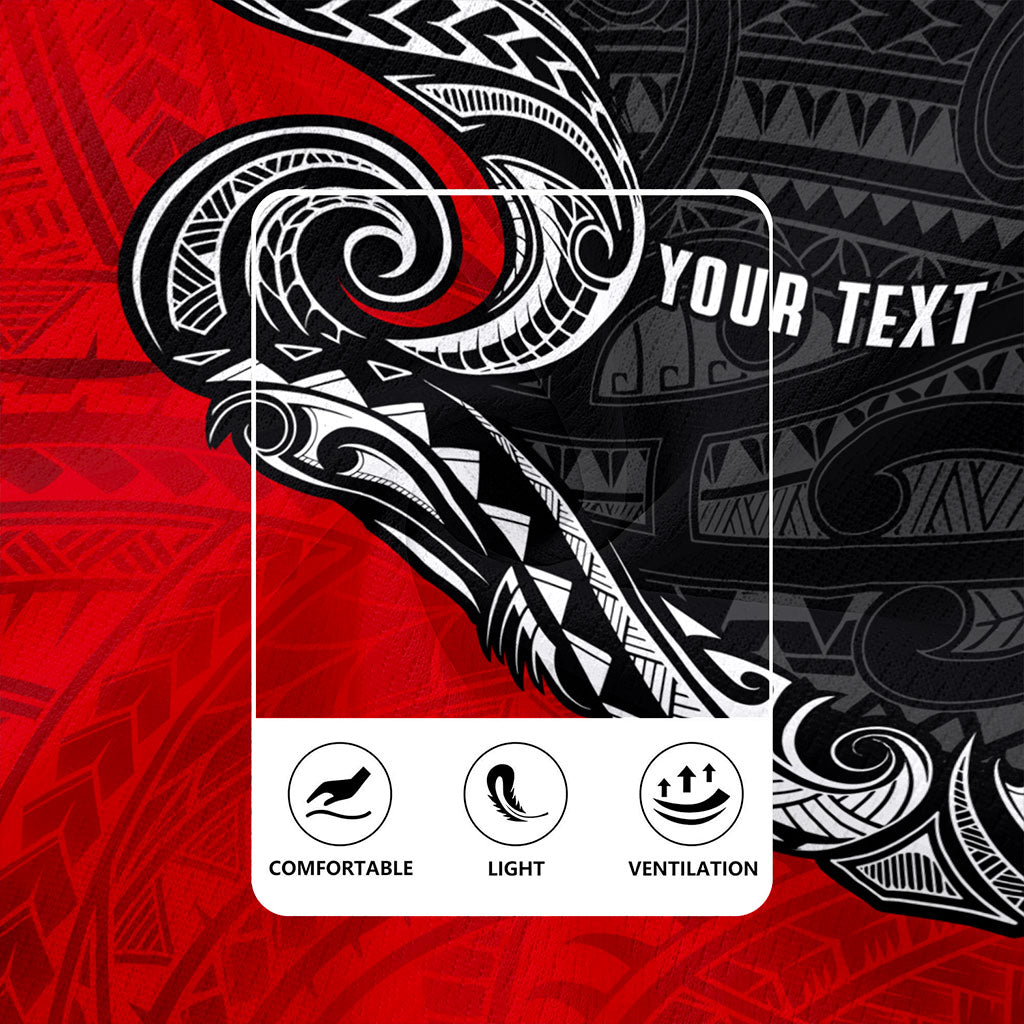 New Zealand Rugby Jersey Maori Tribal Design Flag Style