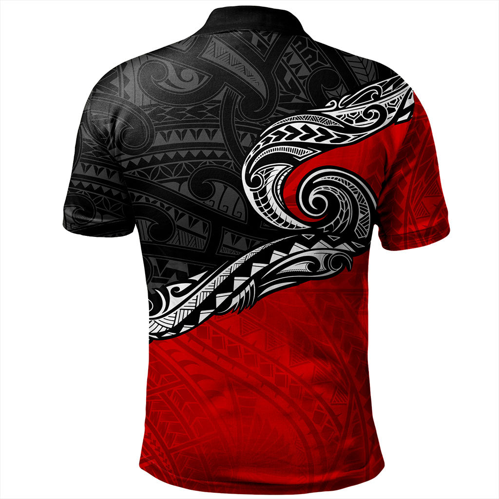 New Zealand Polo Shirt Maori Tribal Design Flag Style