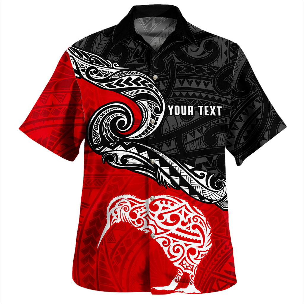 New Zealand Hawaiian Shirt Maori Tribal Design Flag With Kiwi Bird