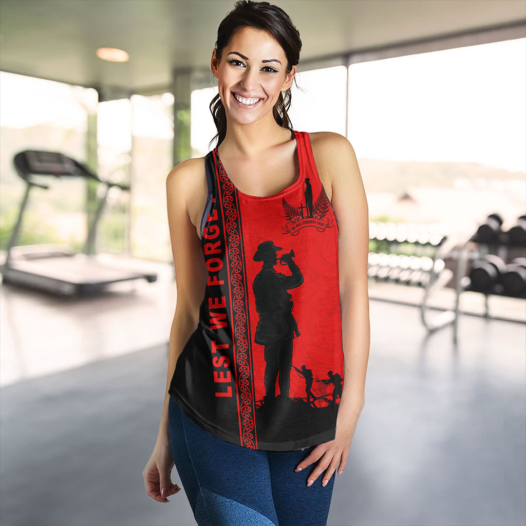 New Zealand Women Tank Lest We Forget Maori Tattoo