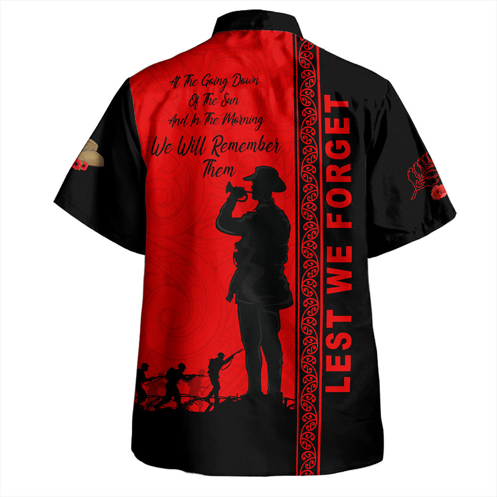 New Zealand Hawaiian Shirt Lest We Forget Maori Tattoo