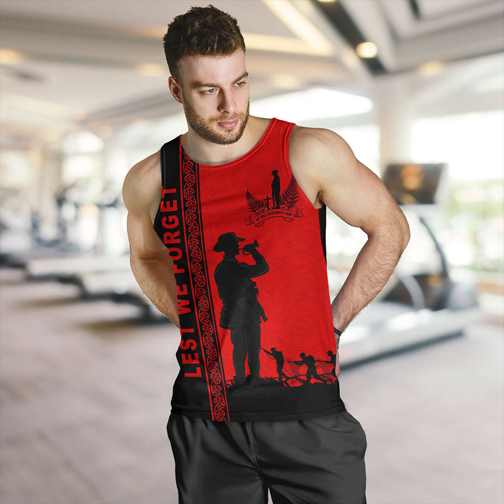 New Zealand Tank Top Lest We Forget Maori Tattoo