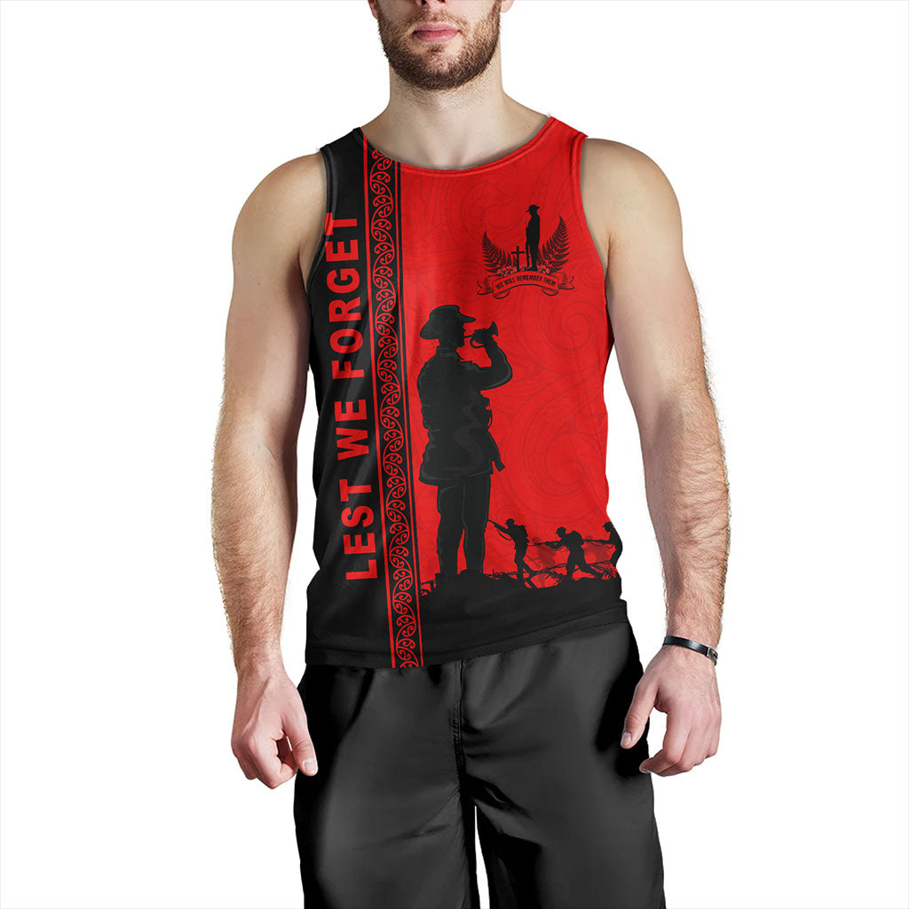 New Zealand Tank Top Lest We Forget Maori Tattoo