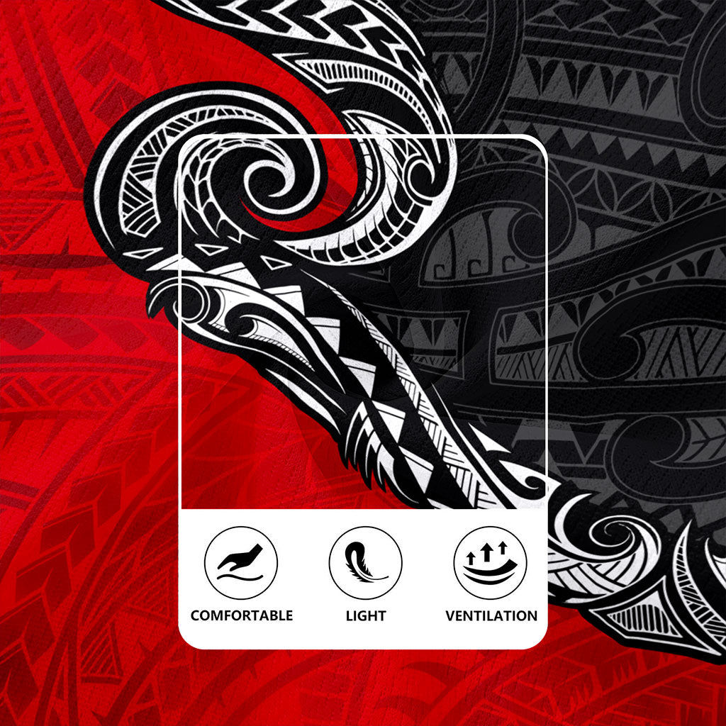 New Zealand Rugby Jersey Maori Tribal Design Flag Style