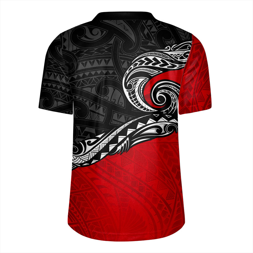 New Zealand Rugby Jersey Maori Tribal Design Flag Style