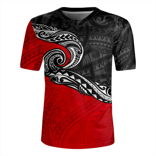 New Zealand Rugby Jersey Maori Tribal Design Flag Style