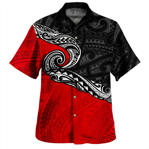 New Zealand Hawaiian Shirt Maori Tribal Design Flag Style