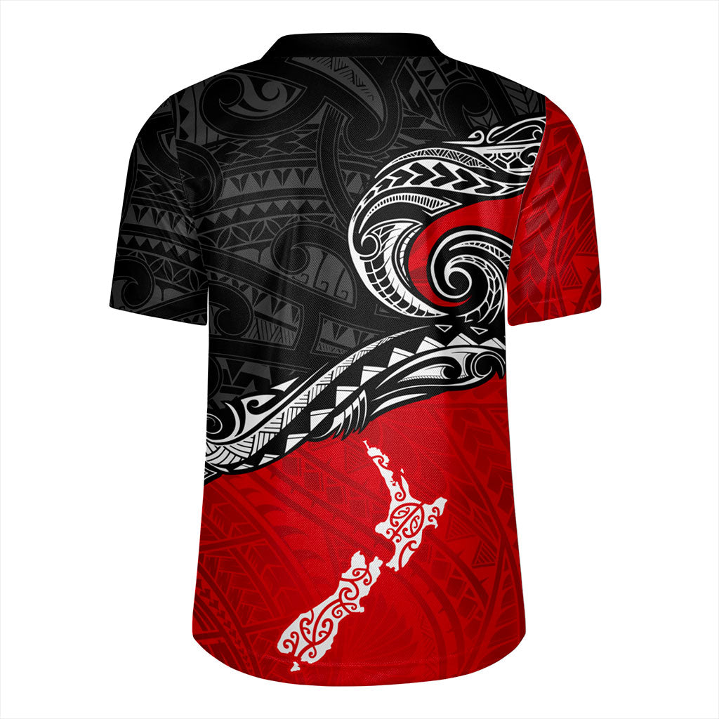 New Zealand Rugby Jersey Maori Tribal Design Flag With Map