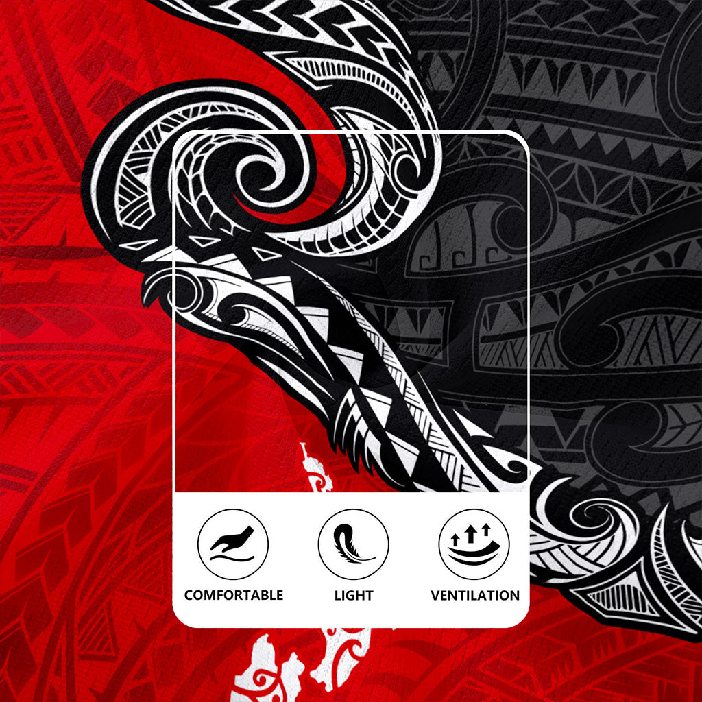New Zealand Rugby Jersey Maori Tribal Design Flag With Map