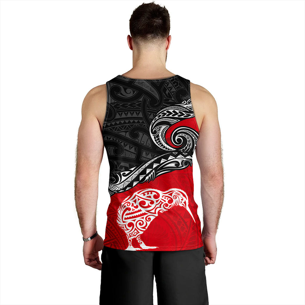New Zealand Tank Top Maori Tribal Design Flag With Kiwi Bird