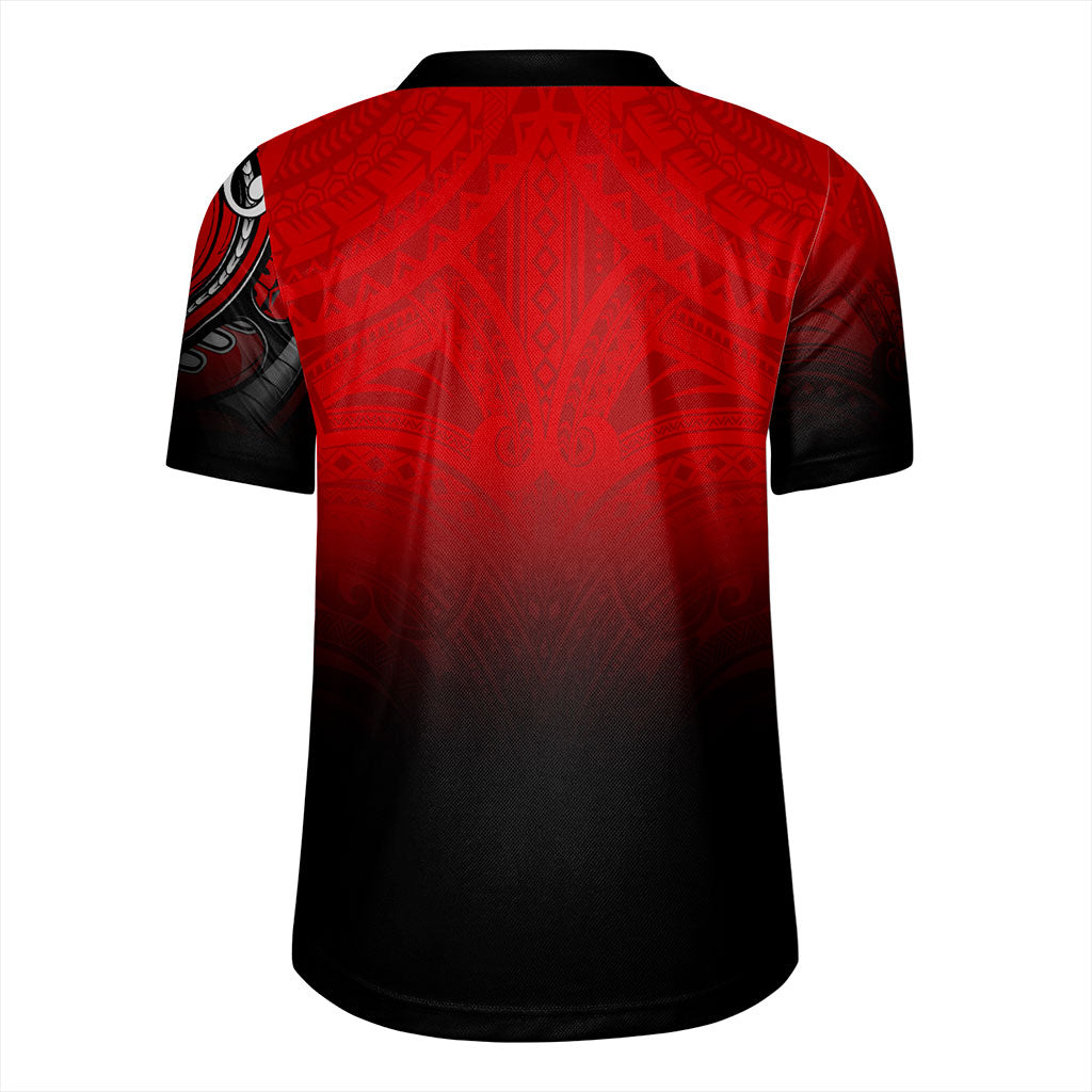 New Zealand Rugby Jersey Maori Map Tribal Style