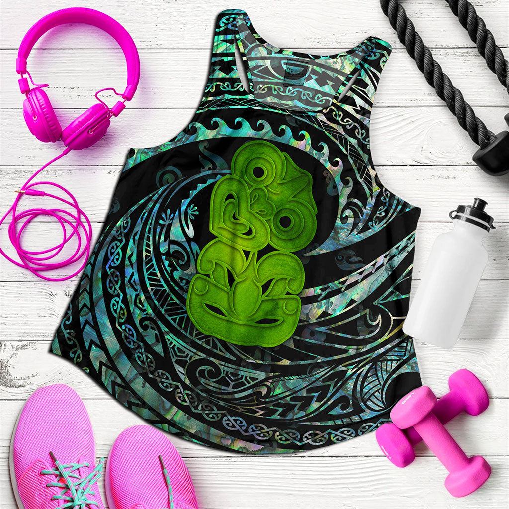 New Zealand Women Tank Paua Shell Hei Tiki