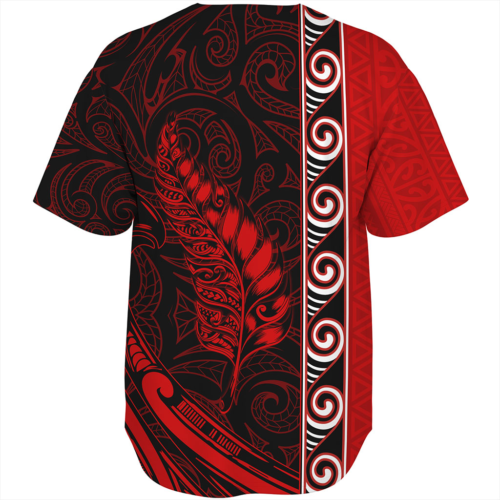 New Zealand Baseball Shirt Custom Maori Silver Fern