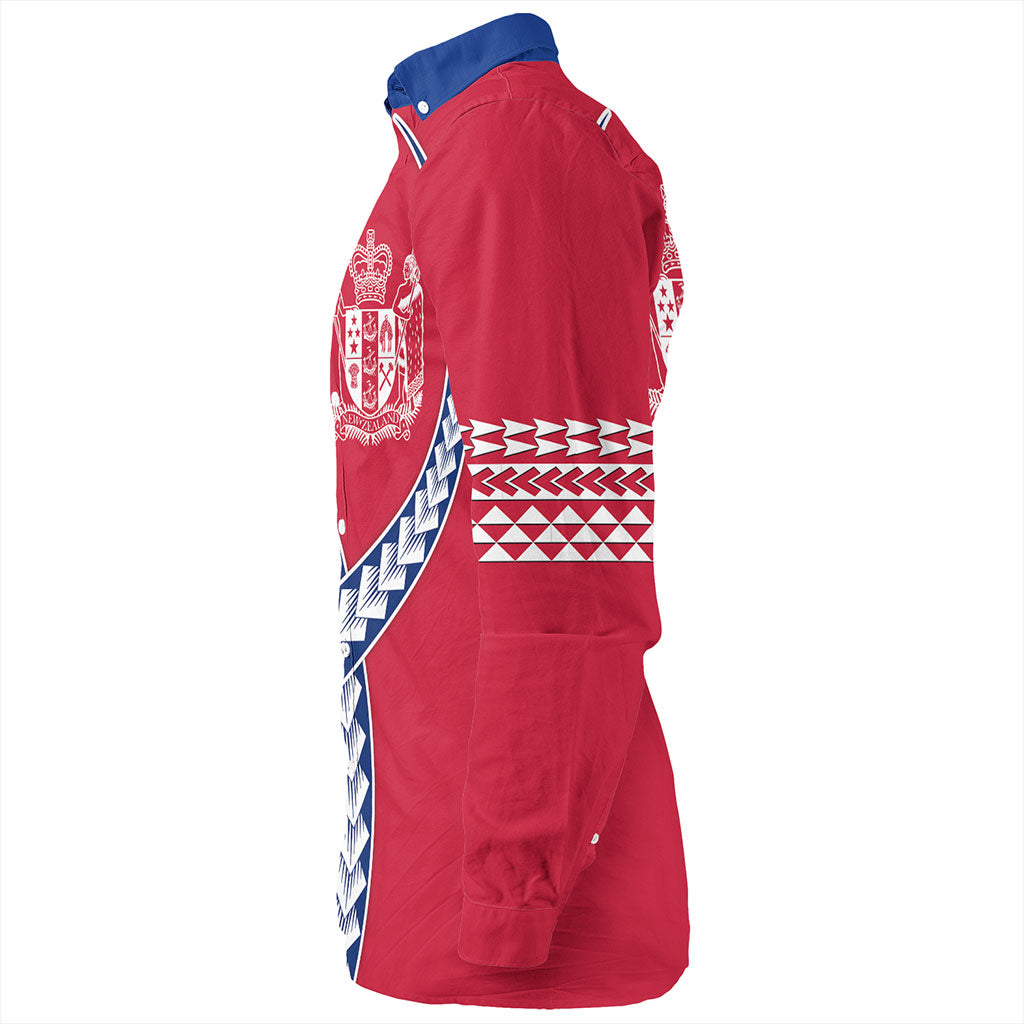 New Zealand Long Sleeve Shirt Tribal Polynesian In My Heart