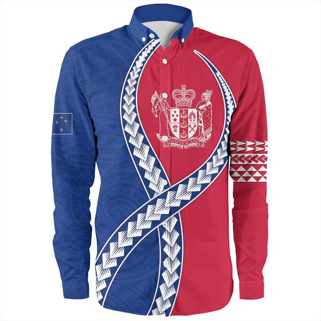 New Zealand Long Sleeve Shirt Tribal Polynesian In My Heart