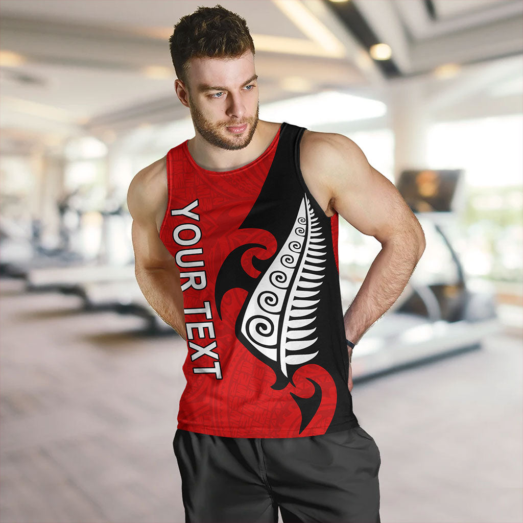 New Zealand Tank Top Custom Aotearoa Silver Fern Koru Design