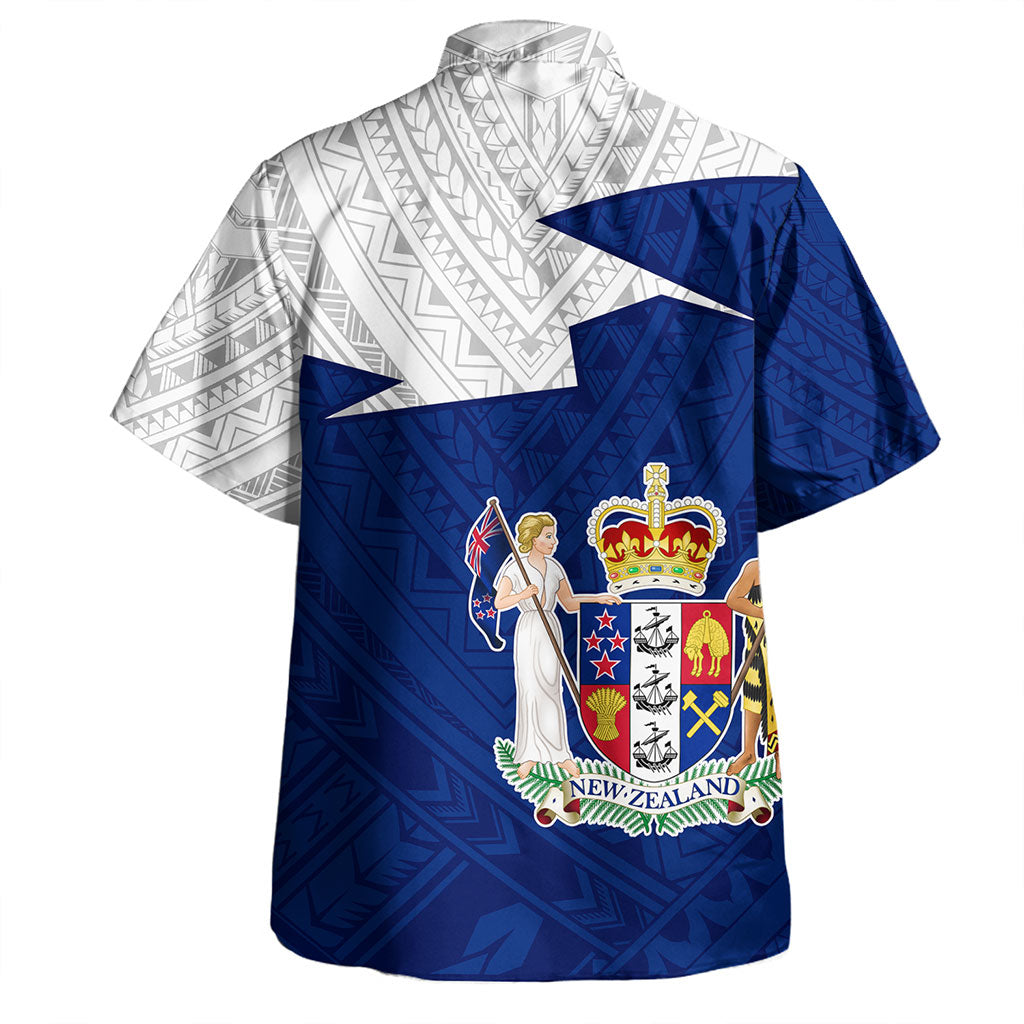 New Zealand Hawaiian Shirt Polynesian Tattoo Flag And Coat Of Arms