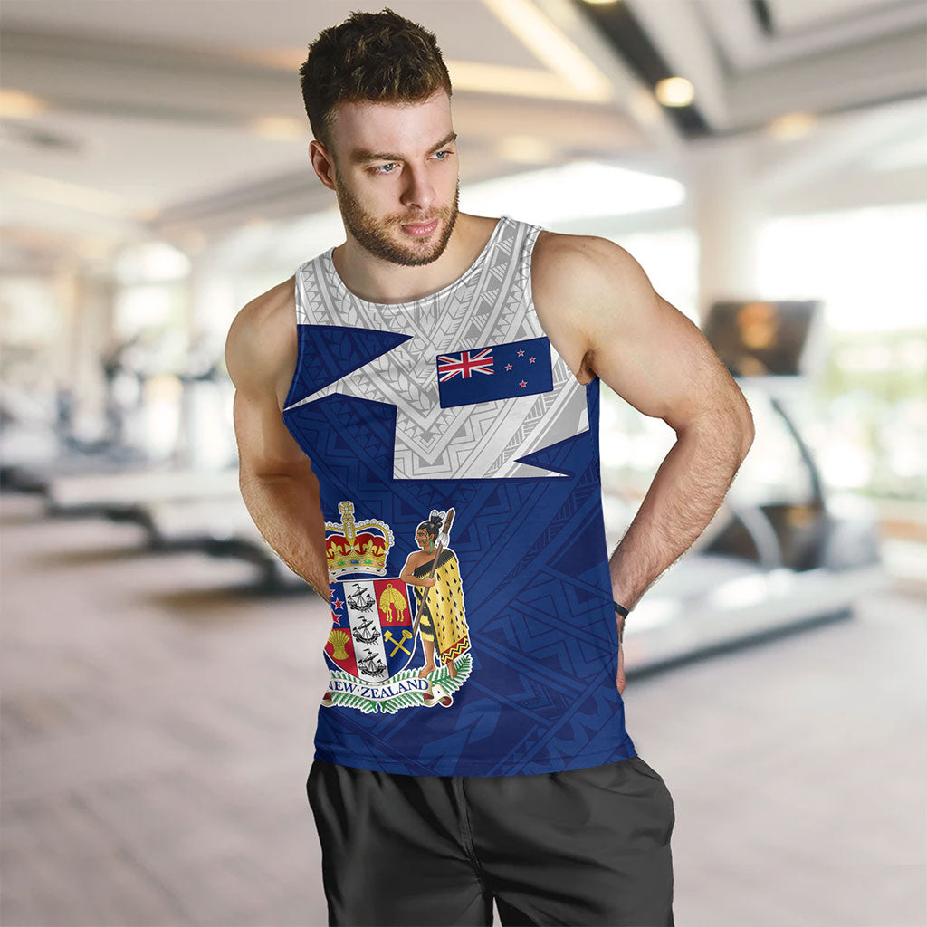 New Zealand Tank Top Polynesian Tattoo Flag And Coat Of Arms
