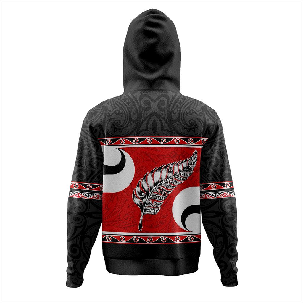 New Zealand Hoodie Silver Fern Flag Style